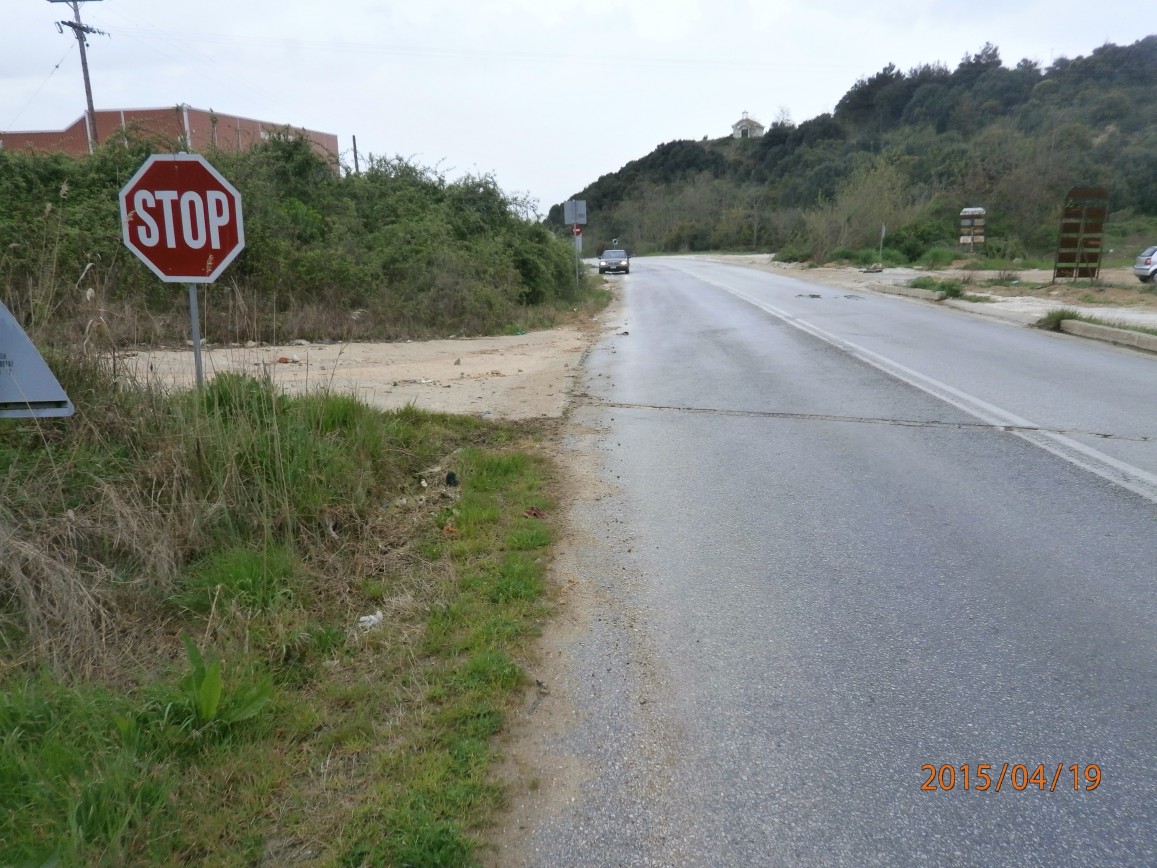 Road lighting construction Elaiochori intersection