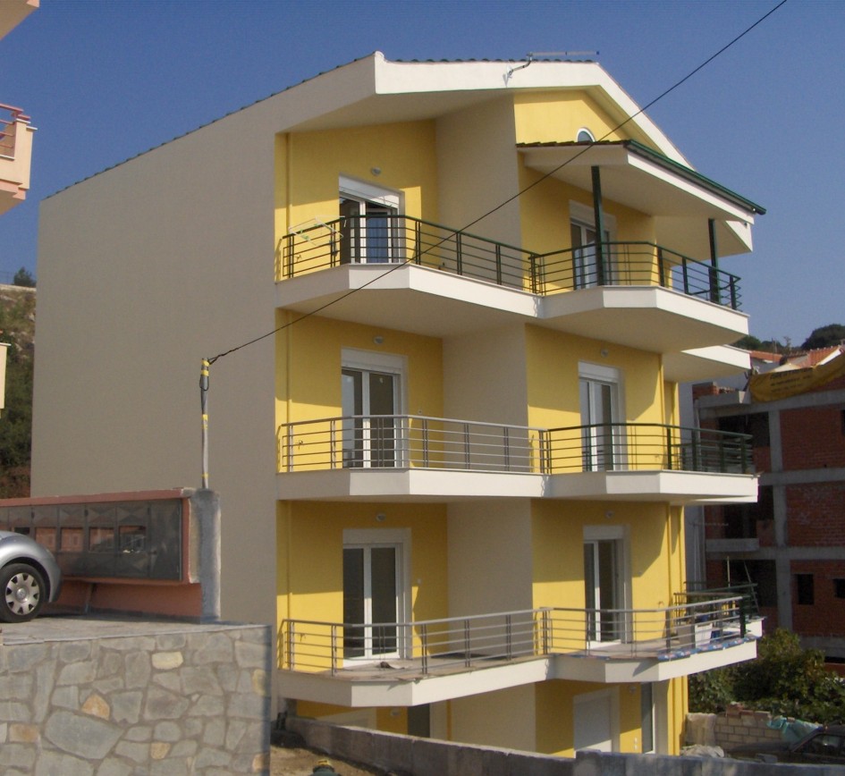 Three story apartment building construction Kavala