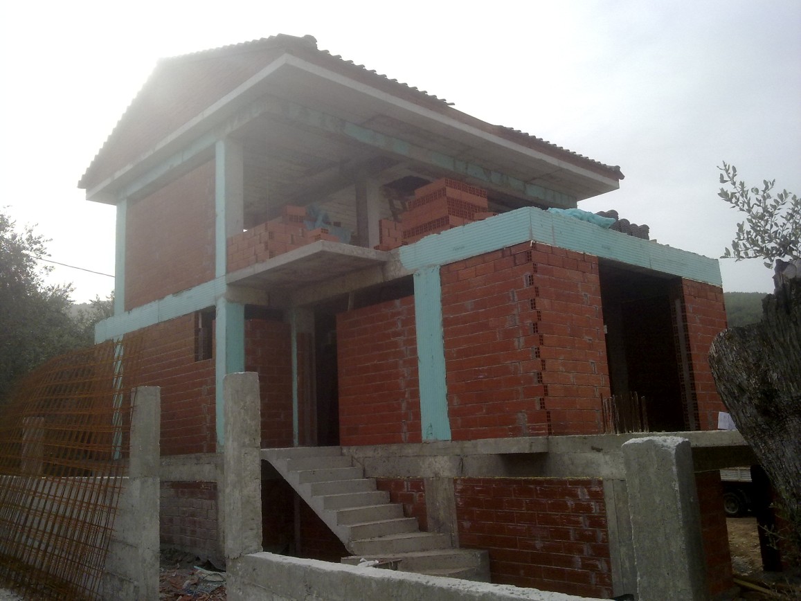 Two story house construction Thasos island