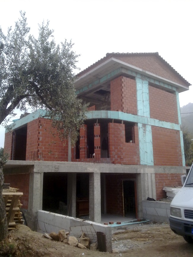 Two story house construction Thasos island