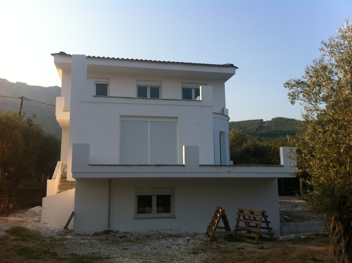 Two story house construction Thasos island