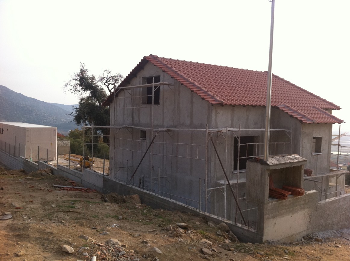 One story house construction Eleutheres village