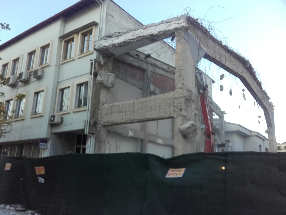 Dangerous building demolition Orestiada